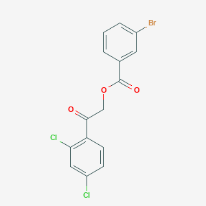 molecular formula C15H9BrCl2O3 B3679608 2-(2,4-dichlorophenyl)-2-oxoethyl 3-bromobenzoate 