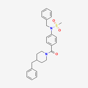 N-benzyl-N-{4-[(4-benzyl-1-piperidinyl)carbonyl]phenyl}methanesulfonamide