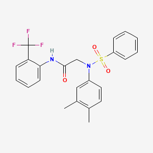 N~2~-(3,4-dimethylphenyl)-N~2~-(phenylsulfonyl)-N-[2-(trifluoromethyl)phenyl]glycinamide