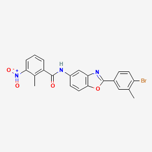 N-[2-(4-bromo-3-methylphenyl)-1,3-benzoxazol-5-yl]-2-methyl-3-nitrobenzamide