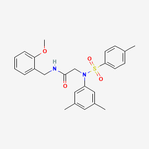 molecular formula C25H28N2O4S B3679663 N~2~-(3,5-dimethylphenyl)-N~1~-(2-methoxybenzyl)-N~2~-[(4-methylphenyl)sulfonyl]glycinamide 