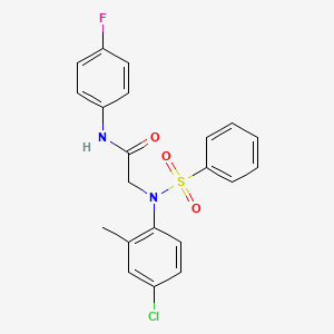 N~2~-(4-chloro-2-methylphenyl)-N~1~-(4-fluorophenyl)-N~2~-(phenylsulfonyl)glycinamide