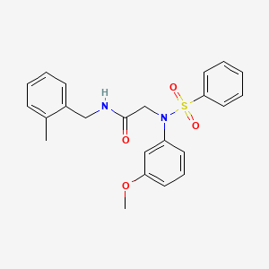 N~2~-(3-methoxyphenyl)-N~1~-(2-methylbenzyl)-N~2~-(phenylsulfonyl)glycinamide