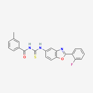 N-{[2-(2-fluorophenyl)-1,3-benzoxazol-5-yl]carbamothioyl}-3-methylbenzamide