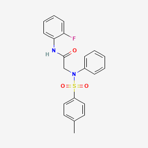 N-(2-Fluorophenyl)-2-[[(4-methylphenyl)sulfonyl]phenylamino]acetamide