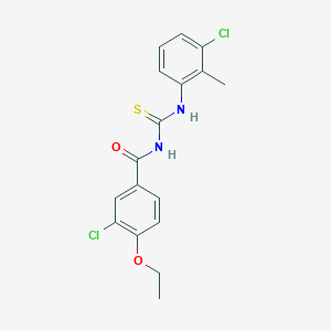 3-chloro-N-[(3-chloro-2-methylphenyl)carbamothioyl]-4-ethoxybenzamide