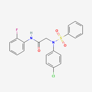 N~2~-(4-chlorophenyl)-N~1~-(2-fluorophenyl)-N~2~-(phenylsulfonyl)glycinamide