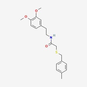 molecular formula C20H25NO3S B3679741 N-[2-(3,4-dimethoxyphenyl)ethyl]-2-[(4-methylbenzyl)thio]acetamide 