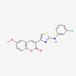 3-{2-[(3-chlorophenyl)amino]-1,3-thiazol-4-yl}-6-methoxy-2H-chromen-2-one