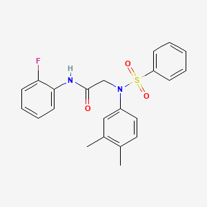 N~2~-(3,4-dimethylphenyl)-N~1~-(2-fluorophenyl)-N~2~-(phenylsulfonyl)glycinamide