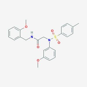 2-(3-methoxy-N-(4-methylphenyl)sulfonylanilino)-N-[(2-methoxyphenyl)methyl]acetamide