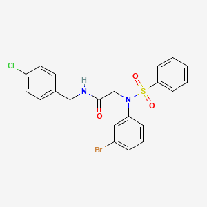 N~2~-(3-bromophenyl)-N~1~-(4-chlorobenzyl)-N~2~-(phenylsulfonyl)glycinamide