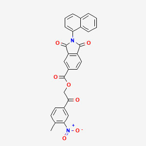 2-(4-methyl-3-nitrophenyl)-2-oxoethyl 2-(1-naphthyl)-1,3-dioxo-5-isoindolinecarboxylate