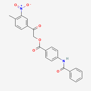 2-(4-METHYL-3-NITROPHENYL)-2-OXOETHYL 4-BENZAMIDOBENZOATE