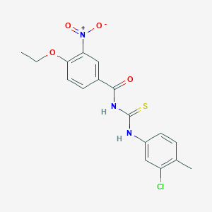 molecular formula C17H16ClN3O4S B3679834 N-[(3-chloro-4-methylphenyl)carbamothioyl]-4-ethoxy-3-nitrobenzamide 