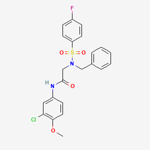 N~2~-benzyl-N~1~-(3-chloro-4-methoxyphenyl)-N~2~-[(4-fluorophenyl)sulfonyl]glycinamide