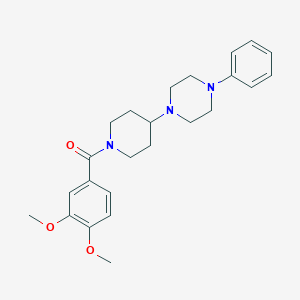 (3,4-Dimethoxyphenyl)[4-(4-phenylpiperazin-1-yl)piperidin-1-yl]methanone