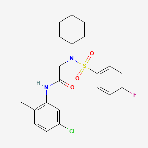 N~1~-(5-chloro-2-methylphenyl)-N~2~-cyclohexyl-N~2~-[(4-fluorophenyl)sulfonyl]glycinamide