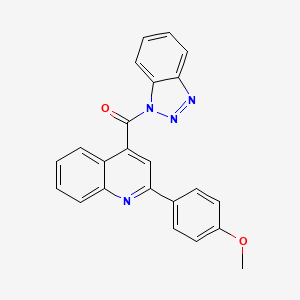 molecular formula C23H16N4O2 B3679894 4-(1H-1,2,3-benzotriazol-1-ylcarbonyl)-2-(4-methoxyphenyl)quinoline 