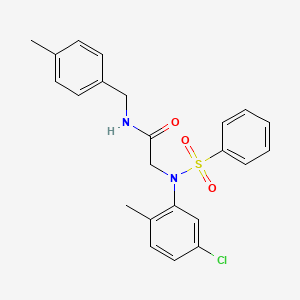 N~2~-(5-chloro-2-methylphenyl)-N~1~-(4-methylbenzyl)-N~2~-(phenylsulfonyl)glycinamide