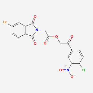 2-(4-CHLORO-3-NITROPHENYL)-2-OXOETHYL 2-(5-BROMO-1,3-DIOXO-2,3-DIHYDRO-1H-ISOINDOL-2-YL)ACETATE