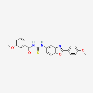 3-methoxy-N-{[2-(4-methoxyphenyl)-1,3-benzoxazol-5-yl]carbamothioyl}benzamide