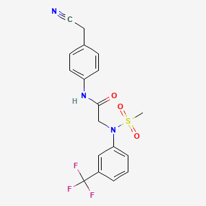 N~1~-[4-(cyanomethyl)phenyl]-N~2~-(methylsulfonyl)-N~2~-[3-(trifluoromethyl)phenyl]glycinamide