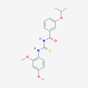 molecular formula C19H22N2O4S B3679959 N-[(2,4-dimethoxyphenyl)carbamothioyl]-3-propan-2-yloxybenzamide 