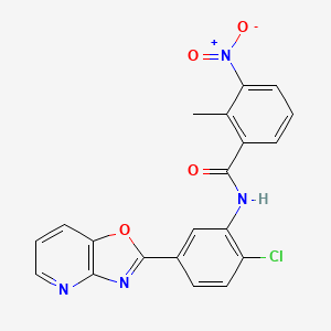 N-[2-chloro-5-([1,3]oxazolo[4,5-b]pyridin-2-yl)phenyl]-2-methyl-3-nitrobenzamide