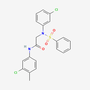 N~1~-(3-chloro-4-methylphenyl)-N~2~-(3-chlorophenyl)-N~2~-(phenylsulfonyl)glycinamide