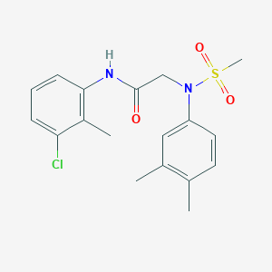 N~1~-(3-chloro-2-methylphenyl)-N~2~-(3,4-dimethylphenyl)-N~2~-(methylsulfonyl)glycinamide