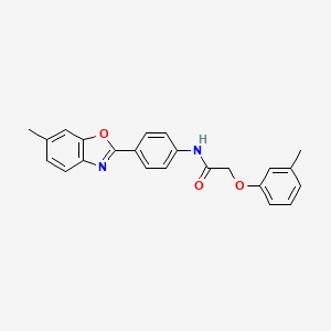 N-[4-(6-methyl-1,3-benzoxazol-2-yl)phenyl]-2-(3-methylphenoxy)acetamide