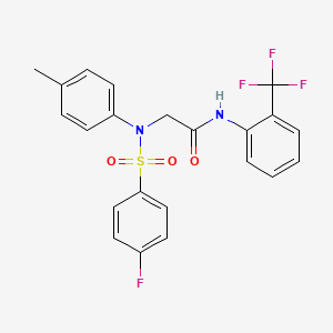 N~2~-[(4-fluorophenyl)sulfonyl]-N~2~-(4-methylphenyl)-N~1~-[2-(trifluoromethyl)phenyl]glycinamide