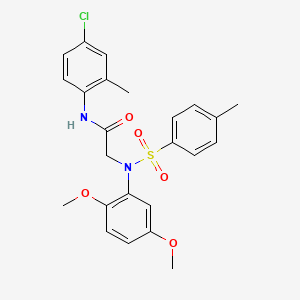 N~1~-(4-chloro-2-methylphenyl)-N~2~-(2,5-dimethoxyphenyl)-N~2~-[(4-methylphenyl)sulfonyl]glycinamide