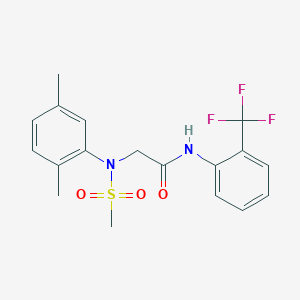 N~2~-(2,5-dimethylphenyl)-N~2~-(methylsulfonyl)-N~1~-[2-(trifluoromethyl)phenyl]glycinamide