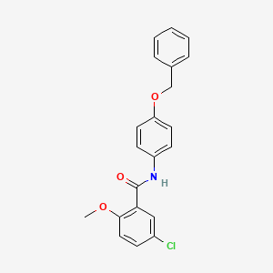 5-chloro-2-methoxy-N-(4-phenylmethoxyphenyl)benzamide