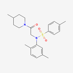 N-(2,5-dimethylphenyl)-4-methyl-N-[2-(4-methyl-1-piperidinyl)-2-oxoethyl]benzenesulfonamide