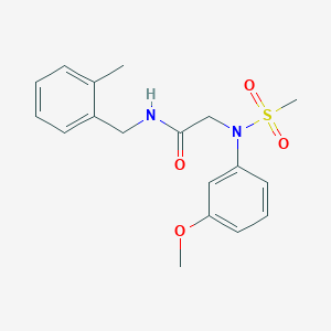 N~2~-(3-methoxyphenyl)-N~1~-(2-methylbenzyl)-N~2~-(methylsulfonyl)glycinamide