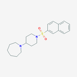 molecular formula C21H28N2O2S B368010 1-[1-(2-Naphthylsulfonyl)-4-piperidinyl]azepane CAS No. 431939-76-3