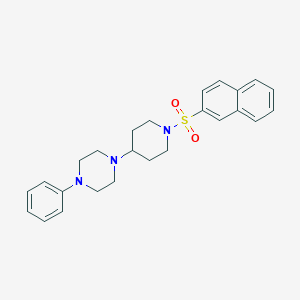 molecular formula C25H29N3O2S B368012 1-[1-(2-Naphthylsulfonyl)-4-piperidinyl]-4-phenylpiperazine CAS No. 499212-14-5