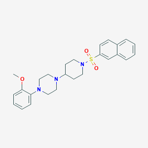 molecular formula C26H31N3O3S B368015 1-(2-Methoxyphenyl)-4-[1-(2-naphthylsulfonyl)-4-piperidinyl]piperazine CAS No. 431926-83-9