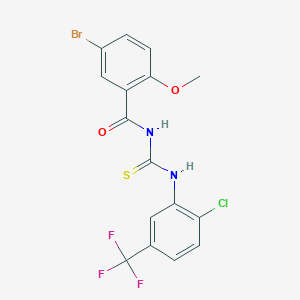 5-bromo-N-{[2-chloro-5-(trifluoromethyl)phenyl]carbamothioyl}-2-methoxybenzamide