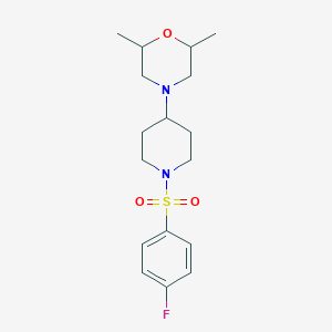 4-{1-[(4-Fluorophenyl)sulfonyl]-4-piperidinyl}-2,6-dimethylmorpholine