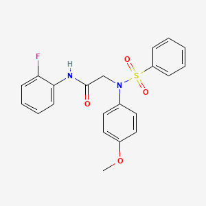 molecular formula C21H19FN2O4S B3680181 N~1~-(2-fluorophenyl)-N~2~-(4-methoxyphenyl)-N~2~-(phenylsulfonyl)glycinamide 