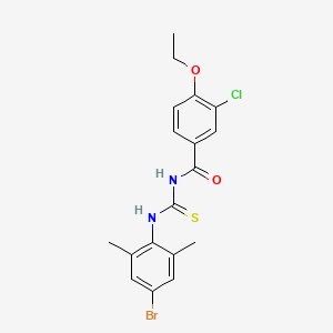 N-[(4-bromo-2,6-dimethylphenyl)carbamothioyl]-3-chloro-4-ethoxybenzamide