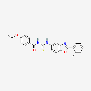 4-ethoxy-N-[[2-(2-methylphenyl)-1,3-benzoxazol-5-yl]carbamothioyl]benzamide