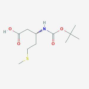 molecular formula C11H21NO4S B036802 (S)-3-((叔丁氧羰基)氨基)-5-(甲硫基)戊酸 CAS No. 1217811-51-2