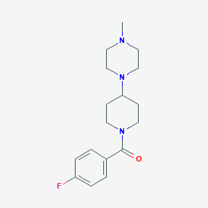 molecular formula C17H24FN3O B368020 (4-Fluorophenyl)[4-(4-methylpiperazin-1-yl)piperidin-1-yl]methanone CAS No. 488809-90-1
