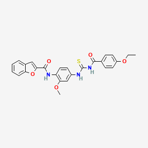 N-[4-({[(4-ethoxyphenyl)carbonyl]carbamothioyl}amino)-2-methoxyphenyl]-1-benzofuran-2-carboxamide