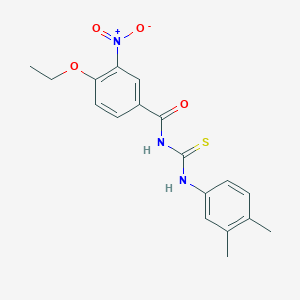 molecular formula C18H19N3O4S B3680214 N-[(3,4-dimethylphenyl)carbamothioyl]-4-ethoxy-3-nitrobenzamide 